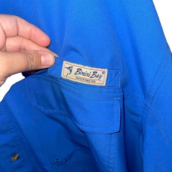 Bimini Bay Light Blue Long Sleeve Lightweight Fishing Shirt - Size 3XL - Picture 3 of 7
